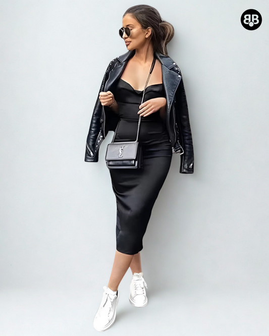 Backless Cocktail Midi dress Black