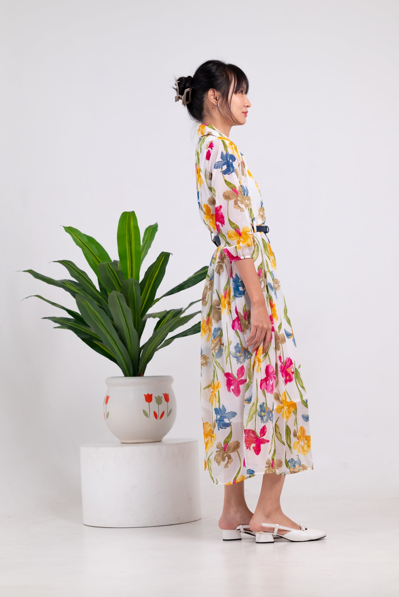 Long Sleeve Floral Women Dress