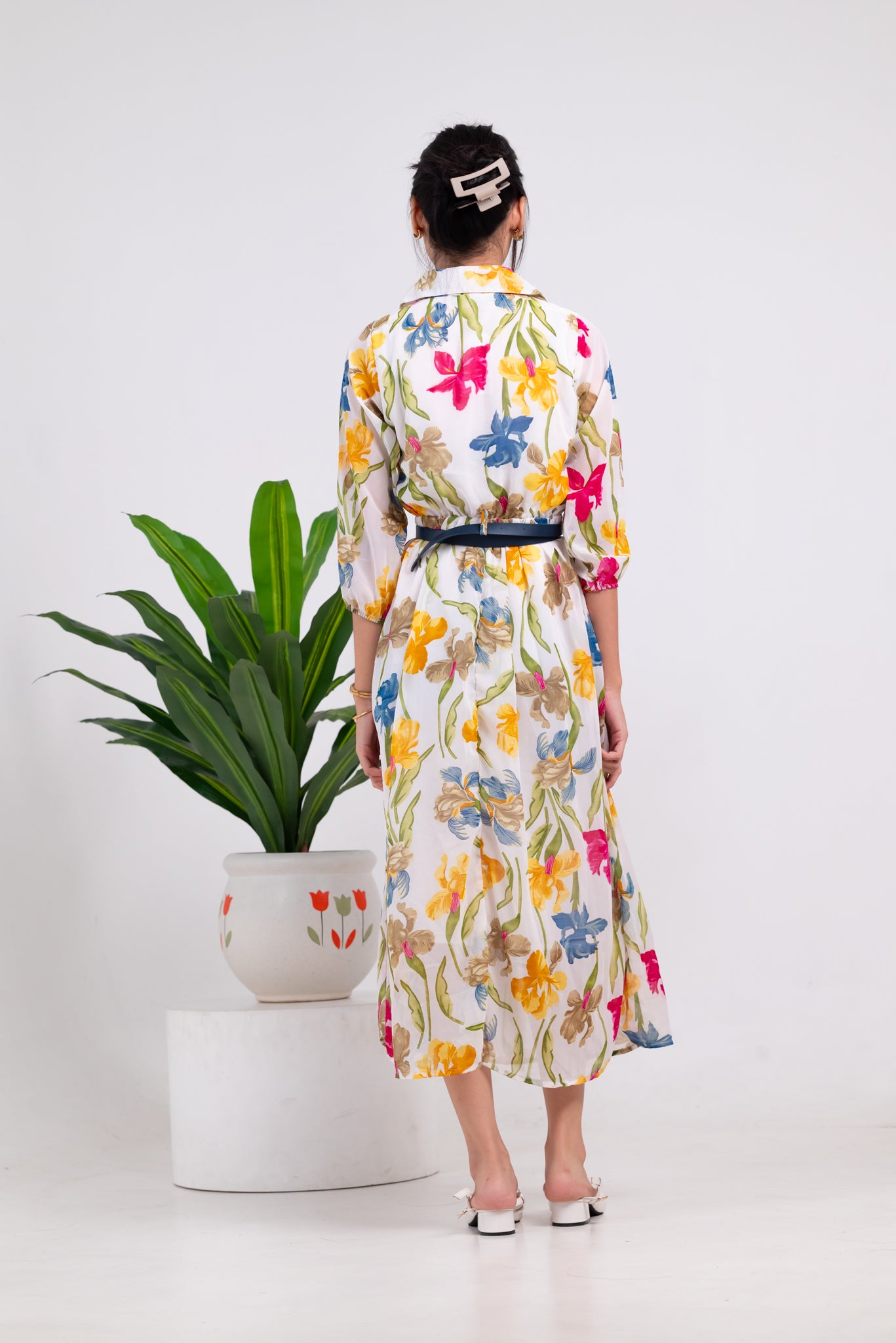 Long Sleeve Floral Women Dress